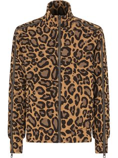 Dolce & Gabbana спортивная куртка с леопардовым принтом
