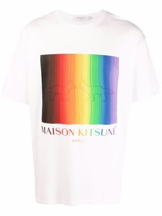 Maison Kitsuné футболка Gradient Rainbow с логотипом