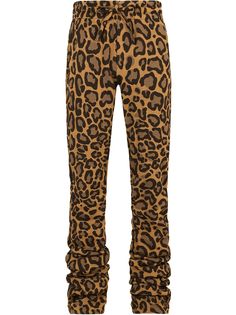 Dolce & Gabbana брюки с леопардовым принтом и кулиской
