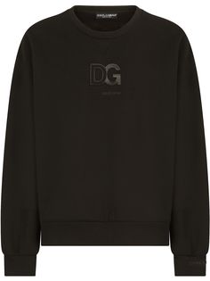 Dolce & Gabbana толстовка с круглым вырезом и нашивкой-логотипом