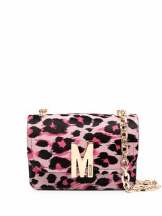 Moschino сумка через плечо с леопардовым принтом