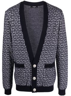 Balmain кардиган с монограммой