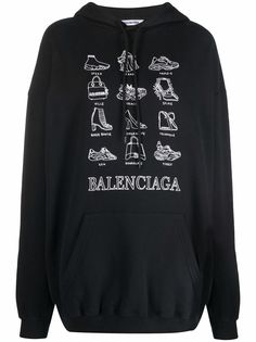 Balenciaga худи с принтом
