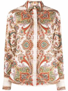 Etro рубашка с узором пейсли