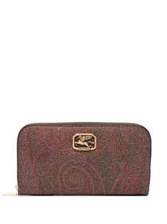 Etro кошелек с логотипом и узором пейсли