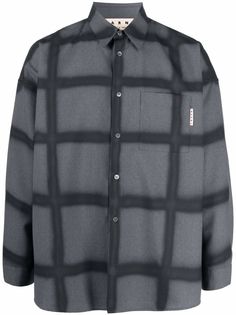 Marni рубашка оверсайз в клетку
