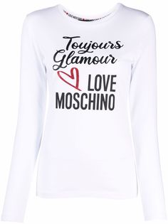 Love Moschino топ с длинными рукавами и логотипом