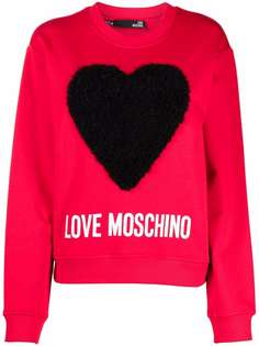 Love Moschino толстовка с нашивкой