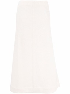 Jil Sander юбка миди с жатым эффектом