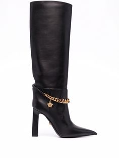 Versace сапоги с цепочками