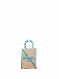 Fendi маленькая сумка-тоут Sunshine с вышитым логотипом