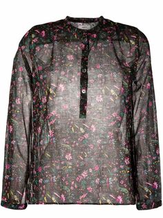 Isabel Marant Étoile блузка с длинными рукавами и цветочным принтом