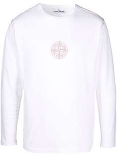 Stone Island топ с длинными рукавами и вышитым логотипом