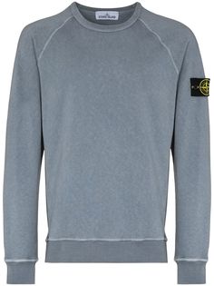 Stone Island толстовка с нашивкой-логотипом