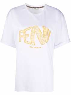 Fendi футболка с логотипом