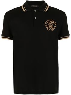Roberto Cavalli рубашка поло с вышитым логотипом