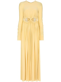 Victoria Beckham VB DRS MAXI CN LS GTHRD W CUT OUT WST AN