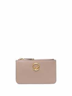 Fendi logo-plaque zipped cardholder
