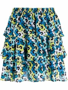 Michael Michael Kors ярусная юбка с цветочным принтом