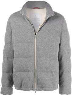 Brunello Cucinelli кашемировый пуховик на молнии