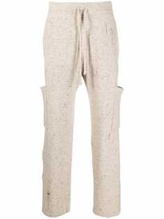Helmut Lang спортивные брюки с эффектом потертости