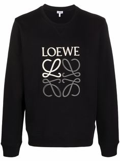 LOEWE толстовка с вышивкой Anagram