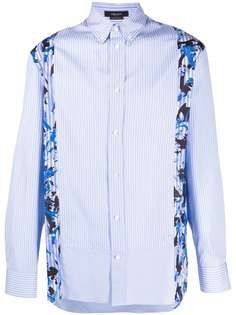 Versace baroque-panel striped shirt
