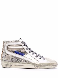 Golden Goose Slide glitter-detail high-top sneakers