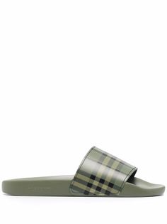 Burberry check print slides