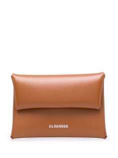 Jil Sander logo-print folded leather coin purse