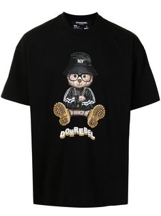 DOMREBEL футболка с принтом NY Bear Box
