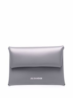 Jil Sander logo-print folded leather coin purse