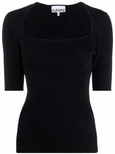 GANNI square-neck ballerina top