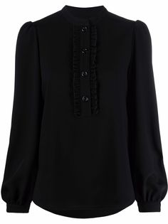 See by Chloé ruffled-trim long-sleeve blouse