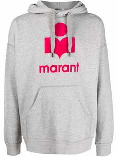 Isabel Marant Mansel flocked-logo hoodie