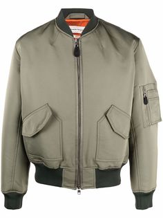 Alexander McQueen logo-print bomber jacket