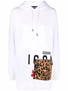 Dsquared2 logo-print hoodie dress