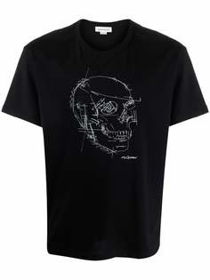 Alexander McQueen футболка с принтом Skull