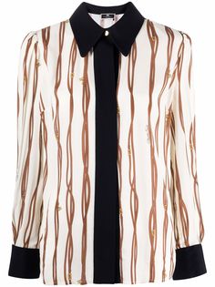 Elisabetta Franchi striped button-up shirt