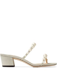Jimmy Choo Amara pearl-embellished 45mm sandals