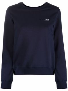 A.P.C. logo-print cotton sweatshirt