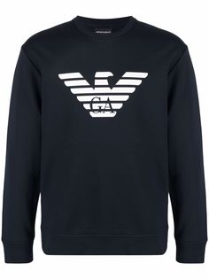 Emporio Armani logo-print crew-neck sweatshirt