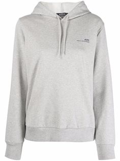 A.P.C. logo-print cotton hoodie