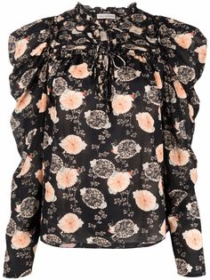 Ulla Johnson garden-print ruffled blouse