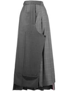 Thom Browne плиссированная юбка в тонкую полоску