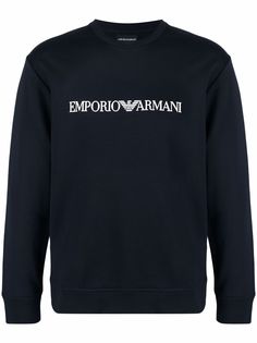 Emporio Armani logo-print crew-neck sweatshirt