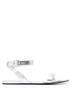 Balenciaga metallic flat sandals