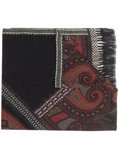 Etro кашемировый шарф с принтом пейсли