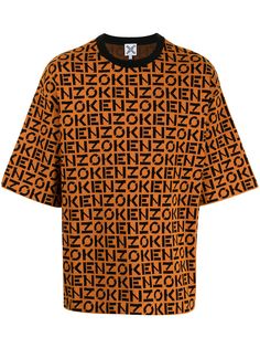 Kenzo футболка оверсайз с монограммой