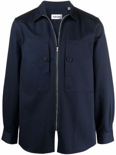 Kenzo stripe-pattern shirt jacket